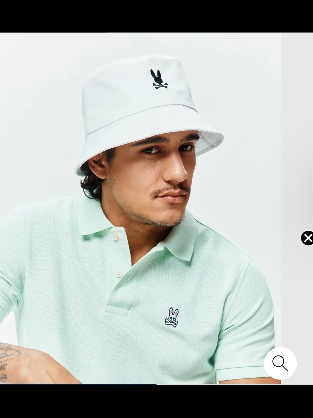 ⭐️Psycho Bunny Mens White Bucket Hat New⭐️